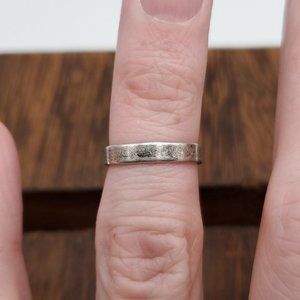 Size 3.5 925 Sterling Silver Cute Tarnished Toe Ring